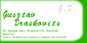 gusztav draskovits business card